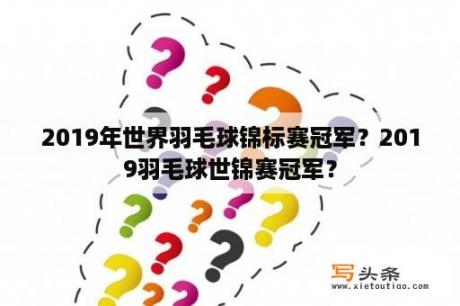 2019年世界羽毛球锦标赛冠军？2019羽毛球世锦赛冠军？