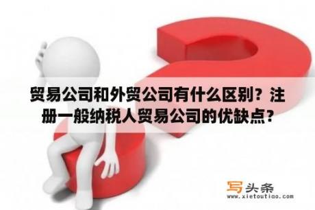 贸易公司和外贸公司有什么区别？注册一般纳税人贸易公司的优缺点？