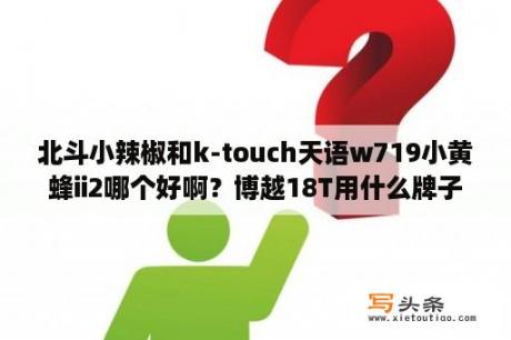 北斗小辣椒和k-touch天语w719小黄蜂ii2哪个好啊？博越18T用什么牌子的机油滤芯？