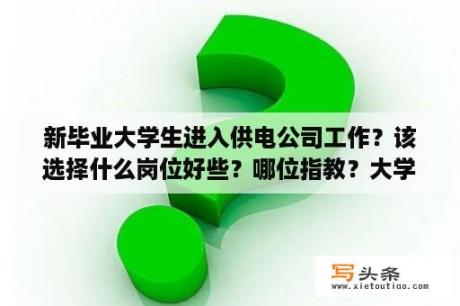 新毕业大学生进入供电公司工作？该选择什么岗位好些？哪位指教？大学生找工作应该找什么公司好