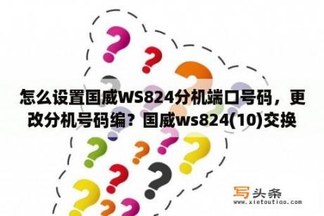 怎么设置国威WS824分机端口号码，更改分机号码编？国威ws824(10)交换机怎么设置电脑话务员值班？