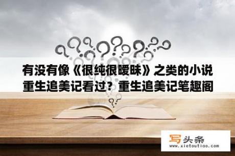 有没有像《很纯很暧昧》之类的小说重生追美记看过？重生追美记笔趣阁