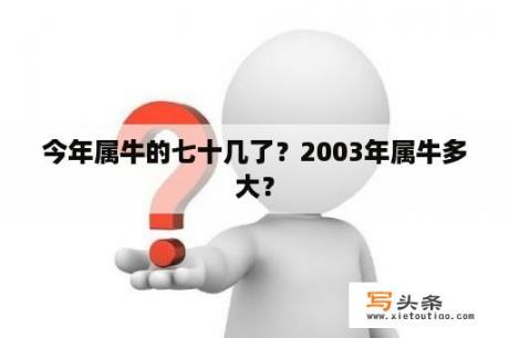 今年属牛的七十几了？2003年属牛多大？