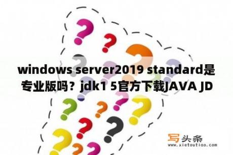 windows server2019 standard是专业版吗？jdk1 5官方下载JAVA JDK V1 5 0 最新免费版 下载 当下软