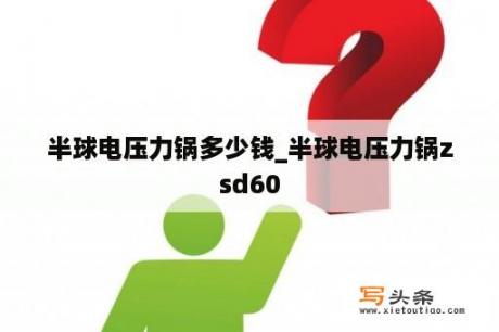 半球电压力锅多少钱_半球电压力锅zsd60