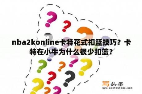 nba2konline卡特花式扣篮技巧？卡特在小牛为什么很少扣篮？