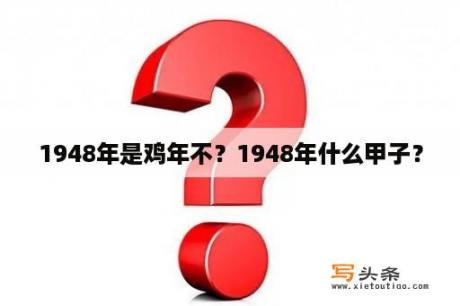 1948年是鸡年不？1948年什么甲子？