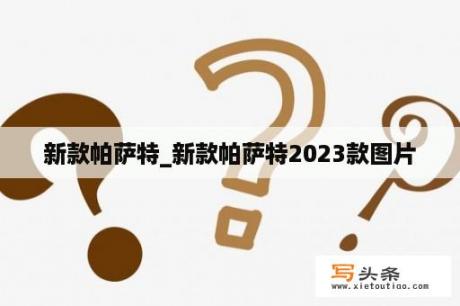 新款帕萨特_新款帕萨特2023款图片