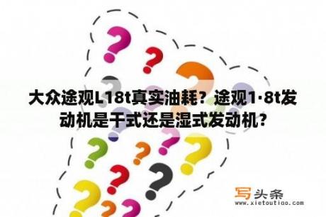 大众途观L18t真实油耗？途观1·8t发动机是干式还是湿式发动机？