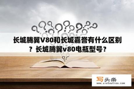 长城腾翼V80和长城嘉誉有什么区别？长城腾翼v80电瓶型号？