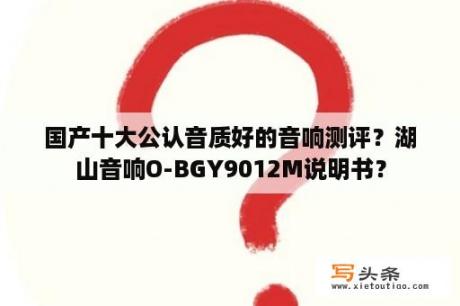 国产十大公认音质好的音响测评？湖山音响O-BGY9012M说明书？