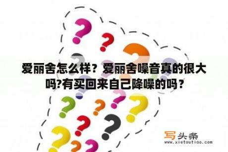 爱丽舍怎么样？爱丽舍噪音真的很大吗?有买回来自己降噪的吗？