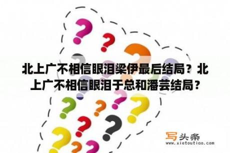 北上广不相信眼泪梁伊最后结局？北上广不相信眼泪于总和潘芸结局？