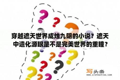 穿越遮天世界成烛九阴的小说？遮天中造化源眼是不是完美世界的重瞳？