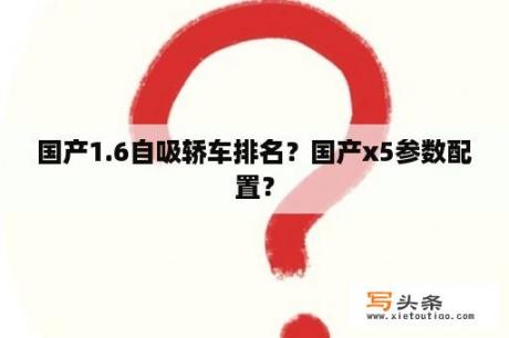 国产1.6自吸轿车排名？国产x5参数配置？