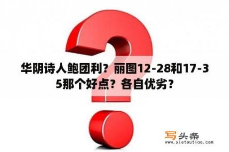 华阴诗人鲍团利？丽图12-28和17-35那个好点？各自优劣？