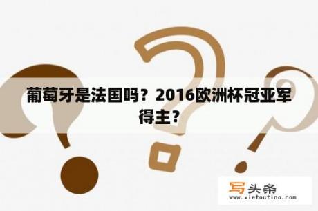 葡萄牙是法国吗？2016欧洲杯冠亚军得主？