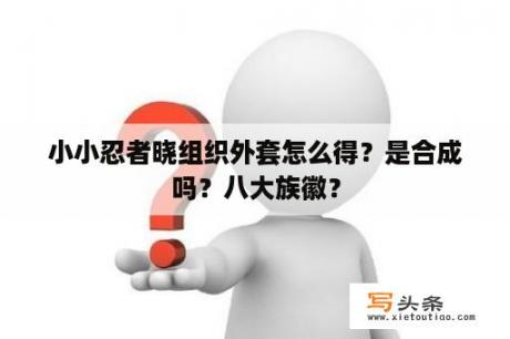 小小忍者晓组织外套怎么得？是合成吗？八大族徽？