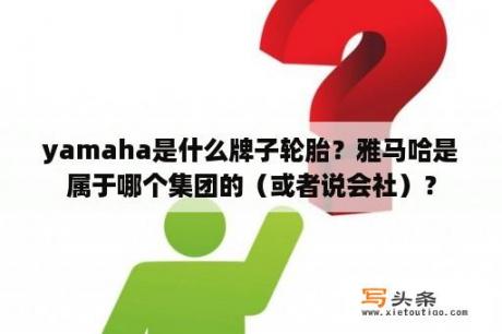 yamaha是什么牌子轮胎？雅马哈是属于哪个集团的（或者说会社）？