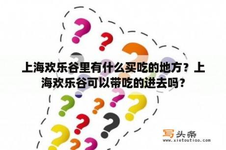 上海欢乐谷里有什么买吃的地方？上海欢乐谷可以带吃的进去吗？