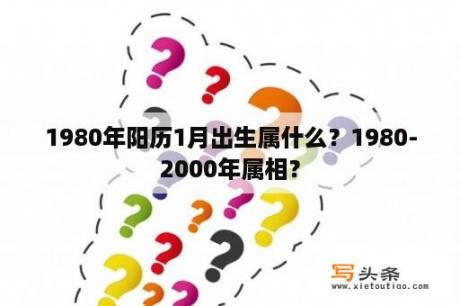 1980年阳历1月出生属什么？1980-2000年属相？