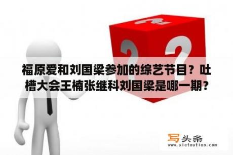 福原爱和刘国梁参加的综艺节目？吐槽大会王楠张继科刘国梁是哪一期？