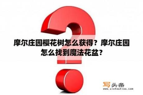 摩尔庄园樱花树怎么获得？摩尔庄园怎么找到魔法花盆？