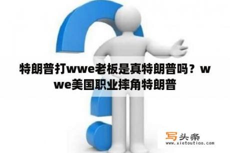 特朗普打wwe老板是真特朗普吗？wwe美国职业摔角特朗普