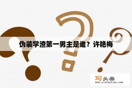 伪装学渣第一男主是谁？许艳梅