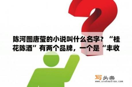 陈河图唐莹的小说叫什么名字？“桂花陈酒”有两个品牌，一个是“丰收”牌，一个是“中华”牌，请问哪个是正品？