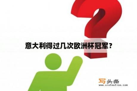 意大利得过几次欧洲杯冠军？