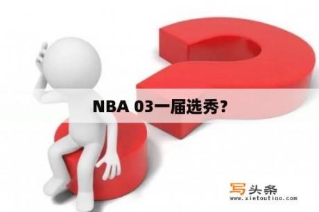 NBA 03一届选秀？