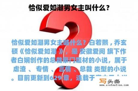 恰似爱如潮男女主叫什么？