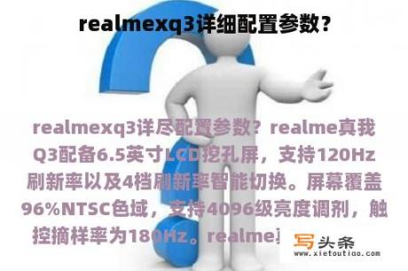 realmexq3详细配置参数？