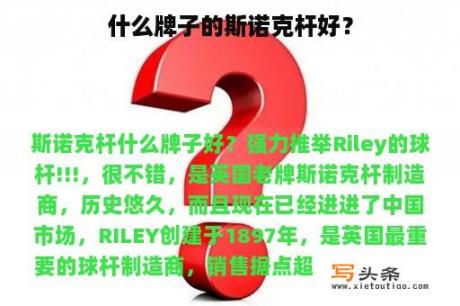 什么牌子的斯诺克杆好？