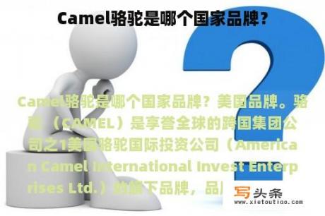 Camel骆驼是哪个国家品牌？