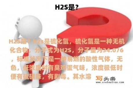 H2S是？