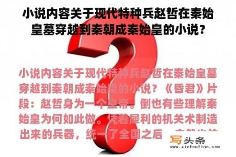 小说内容关于现代特种兵赵哲在秦始皇墓穿越到秦朝成秦始皇的小说？