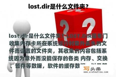 lost.dir是什么文件夹？