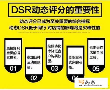 淘宝店铺中DSR评分是什么意思？