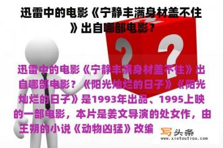 迅雷中的电影《宁静丰满身材盖不住》出自哪部电影？