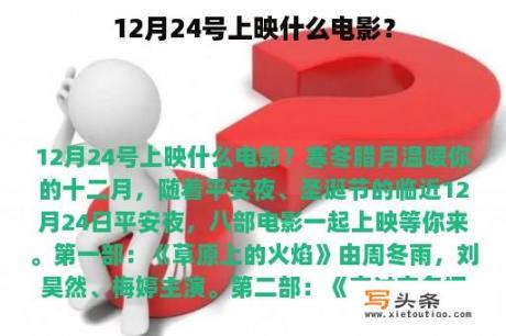 12月24号上映什么电影？