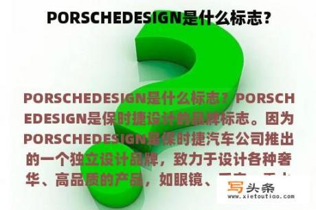 PORSCHEDESIGN是什么标志？