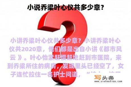 小说乔梁叶心仪共多少章？