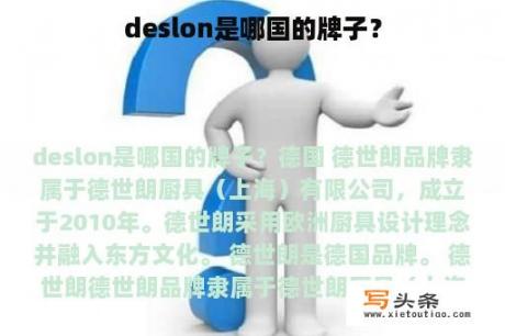 deslon是哪国的牌子？