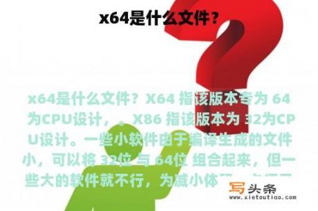 x64是什么文件？