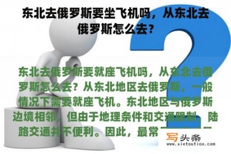 东北去俄罗斯要坐飞机吗，从东北去俄罗斯怎么去？