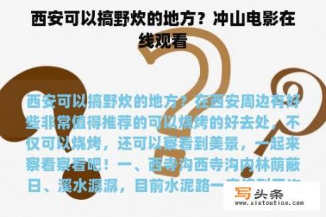 西安可以搞野炊的地方？冲山电影在线观看