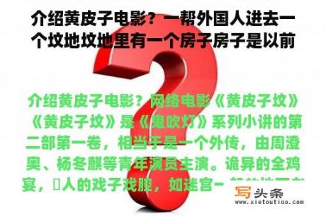 介绍黄皮子电影？一帮外国人进去一个坟地坟地里有一个房子房子是以前拍鬼片所用，后来坟地开始出来丧尸？