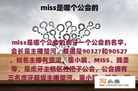 miss是哪个公会的